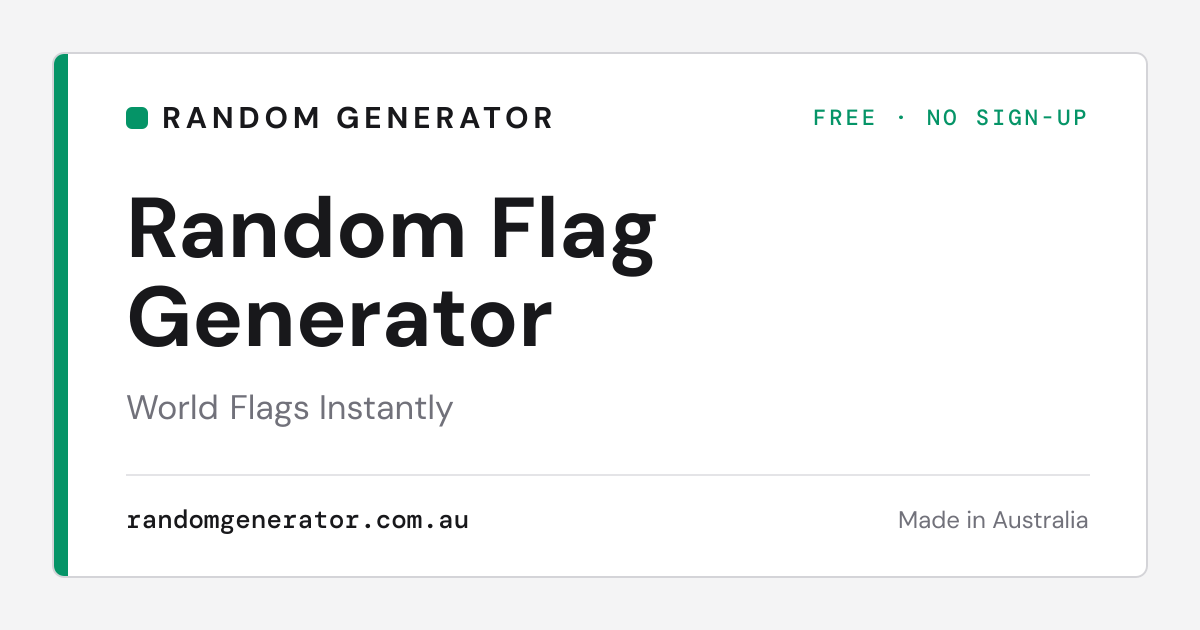 Random Flag Generator: World Flags Instantly